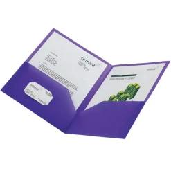 School-Grade 2-Pocket Poly Folder, Letter Size, Purple