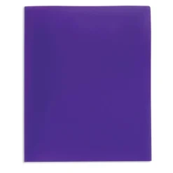 School-Grade 2-Pocket Poly Folder, Letter Size, Purple