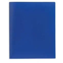School-Grade 2-Pocket Poly Folder, Letter Size, Blue