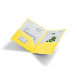School-Grade 2-Pocket Poly Folder, Letter Size, Yellow