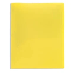 School-Grade 2-Pocket Poly Folder, Letter Size, Yellow