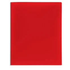School-Grade 2-Pocket Poly Folder, Letter Size, Red