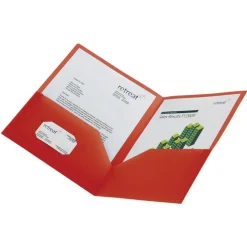 School-Grade 2-Pocket Poly Folder, Letter Size, Red