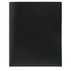 School-Grade 2-Pocket Poly Folder, Letter Size, Black