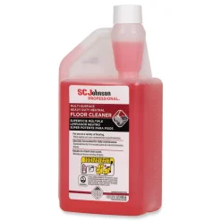 SC Johnson Professional Heavy Duty Neutral Floor Cleaner, Fresh Scent, 32 oz Squeeze and Pour Bottle, 6/Carton