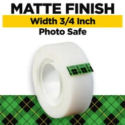 Scotch Magic Tape, Invisible, 3/4 in. x 1000 in., 12 Tape Rolls, Clear, School Supplies and College Essentials for Students and Teachers