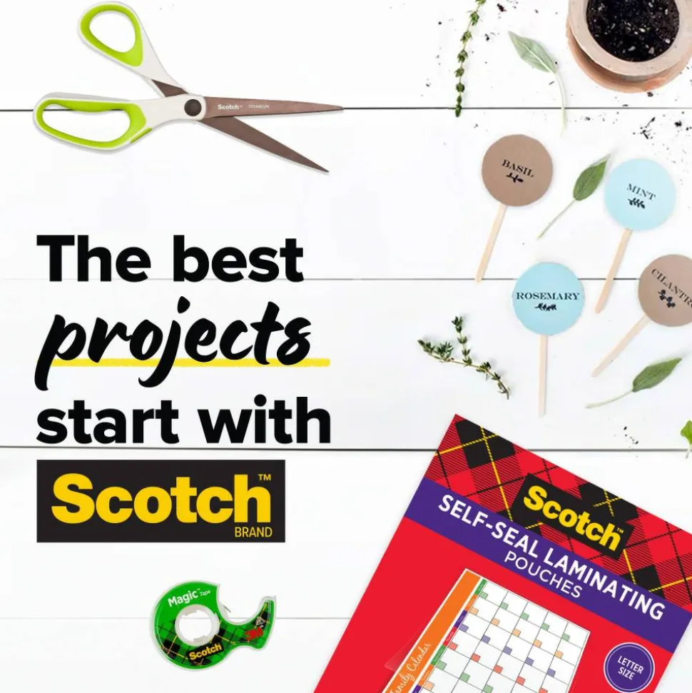 Scotch Self-Seal Laminating Sheets, 9" x 12", 50 Laminating Sheets, Fits Letter Size