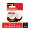 Scotch Transparent Office Tape In Dispenser, 1/2" x 450", Clear