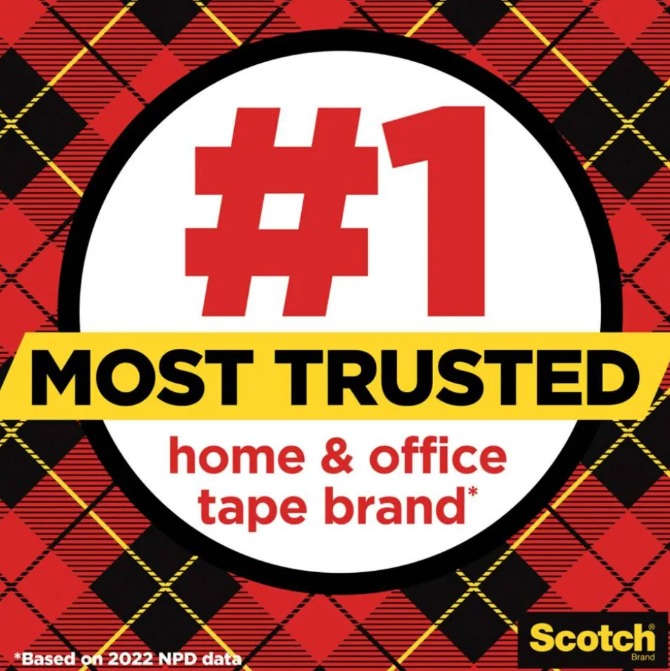 Scotch Transparent Tape, 3/4 in. x 1296 in., 6 Tape Rolls, Clear, Back to School Supplies and College Essentials for Students and Teachers