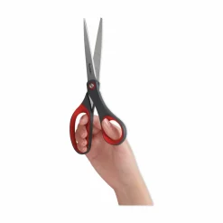 Scotch Bent Precision Scissors, 8", Pointed, Gray/Red