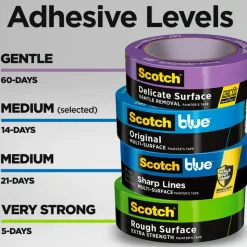 ScotchBlue Original Multi-Surface Painter's Tape, 1 Tape Roll, 0.94 in x 60 yd, 3
