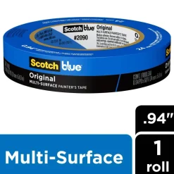 ScotchBlue Original Multi-Surface Painter's Tape, 1 Tape Roll, 0.94 in x 60 yd, 3