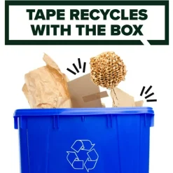 Scotch Box Lock Paper Packing Tape, 8 Tape Rolls, 1.88 in x 25 yd, 3