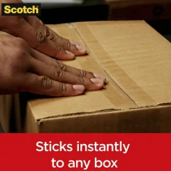 Scotch Box Lock Shipping Packaging Tape, 3" Core, 1.88" x 54.6 yds, Clear, 6/Pack