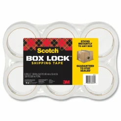Scotch Box Lock Shipping Packaging Tape, 3