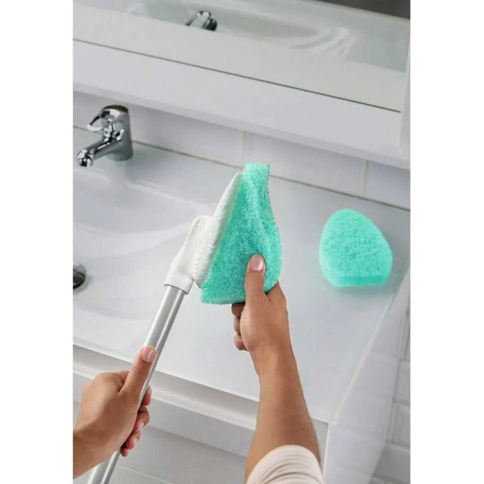 Scotch-Brite Bath Scrubber - 24" Handle Length - Plastic Handle - 1 Each