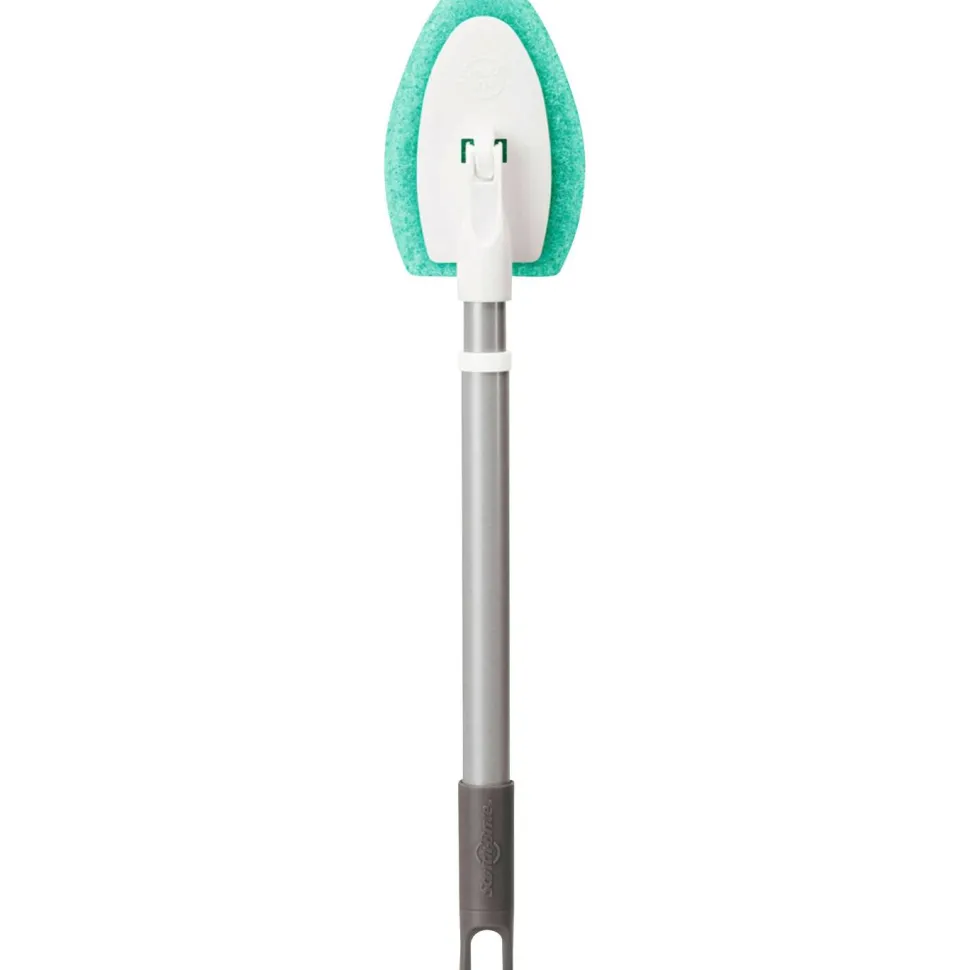 Scotch-Brite Bath Scrubber - 24" Handle Length - Plastic Handle - 1 Each