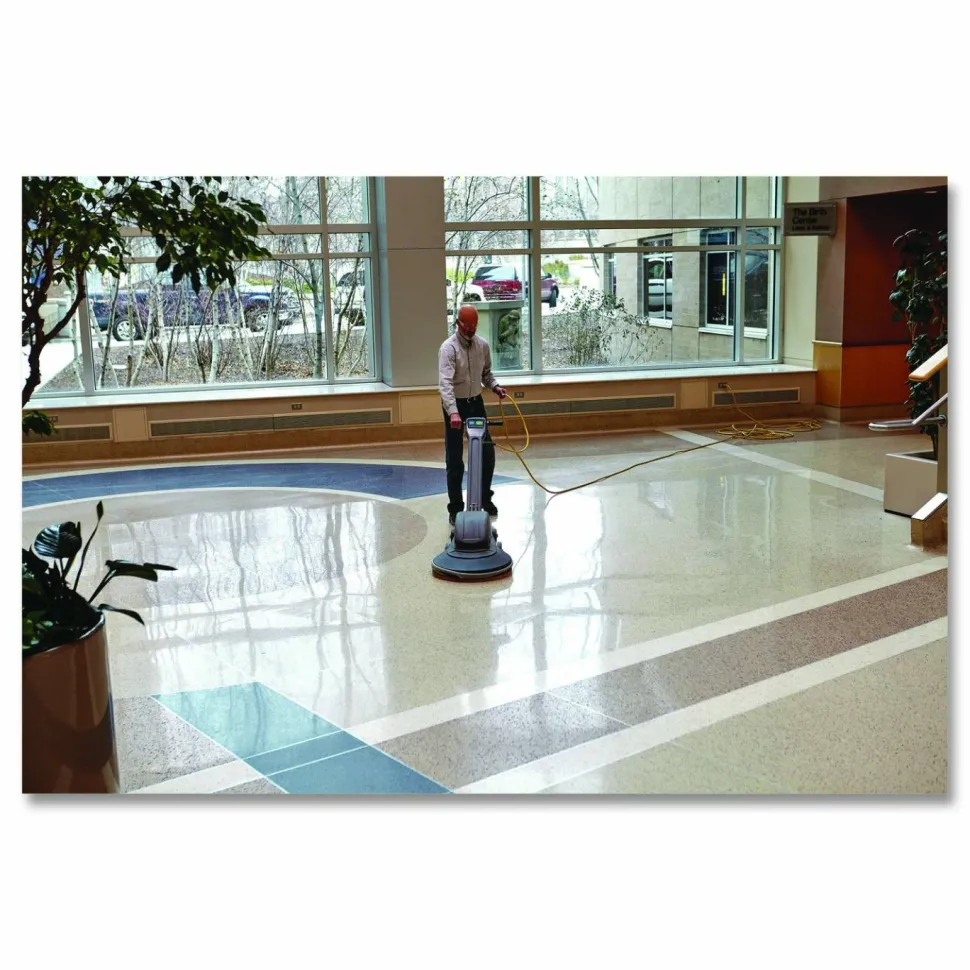 Scotch-Brite Clean & Shine Floor Pads, 20", Yellow/Gold, Case Of 5