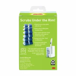Scotch-Brite Disposable Toilet Scrubber Refill, Blue/White, 10/Pack