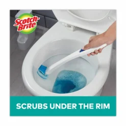 Scotch-Brite Disposable Toilet Scrubber Refill, Blue/White, 10/Pack