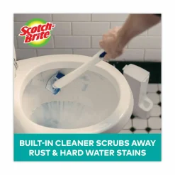 Scotch-Brite Disposable Toilet Scrubber Refill, Blue/White, 10/Pack