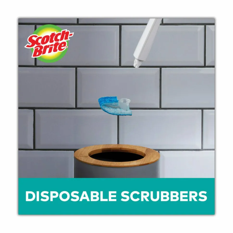 Scotch-Brite Disposable Toilet Scrubber Refill, Blue/White, 10/Pack