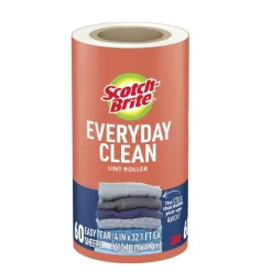 Scotch-Brite Everyday Clean Lint Roller Refills, 4 in, 12 Rollers, 60 Sheets/Roll, Versatile Lint Removers for Daily Cleaning, Clothes and Pet Hair