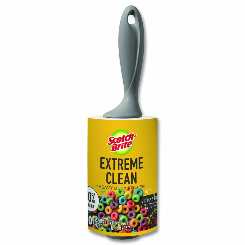 Scotch-Brite Extreme Clean Lint Roller, 100 Sheets/Roll