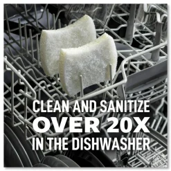Scotch-Brite Greener Clean Non-Scratch Scrub Sponge, 2.6 x 3.3, 0.7" Thick, White, 3/Pack