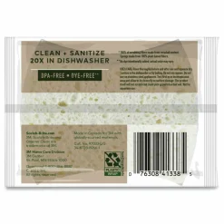 Scotch-Brite Greener Clean Non-Scratch Scrub Sponge, 2.6 x 3.3, 0.7" Thick, White, 3/Pack