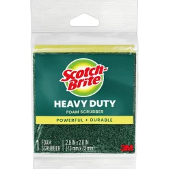 Scotch-Brite Heavy Duty Foam Scrubber, 1 Kitchen Foam Scrubber for Cleaning Around the Home, Bathroom and More