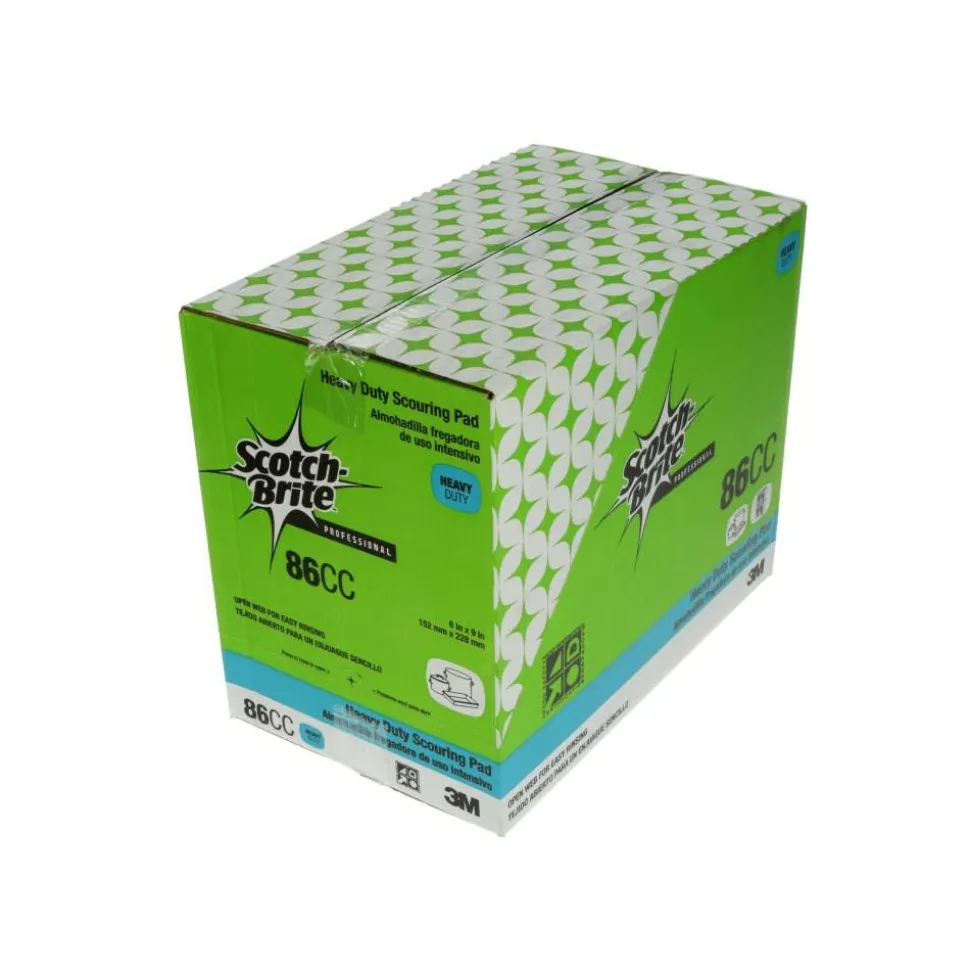 Scotch-Brite Heavy Duty Scouring Pad, 10 Scour Pads, Great For Kitchen, Garage and Outdoors