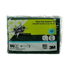 Scotch-Brite Heavy Duty Scouring Pad, 10 Scour Pads, Great For Kitchen, Garage and Outdoors