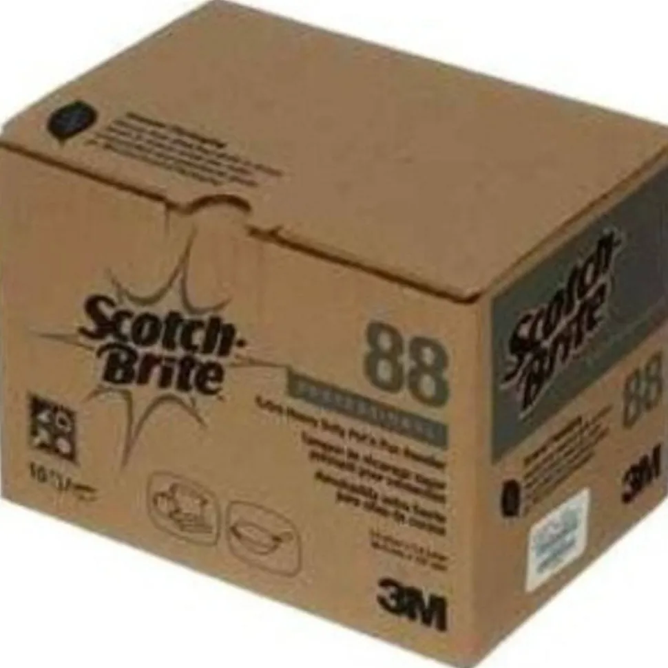 Scotch-Brite Heavy Duty Scouring Pad, 10 Scour Pads, Great For Kitchen, Garage and Outdoors
