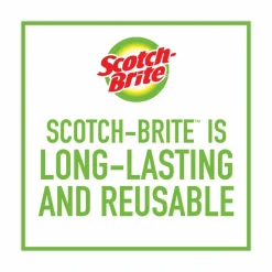 Scotch-Brite Heavy-Duty Scouring Pad, 3.8 x 6, Green, 10/Carton