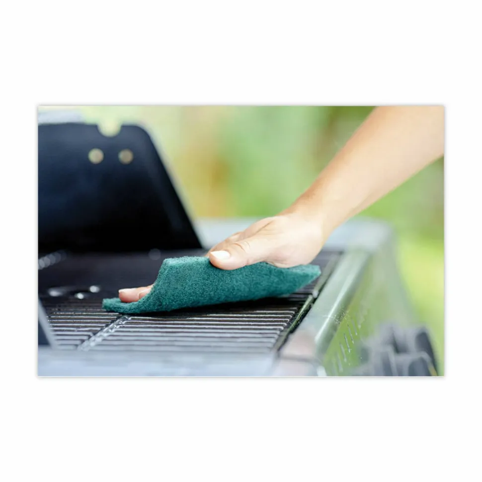Scotch-Brite Heavy-Duty Scouring Pad, 3.8 x 6, Green, 10/Carton