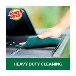 Scotch-Brite Heavy-Duty Scouring Pad, 3.8 x 6, Green, 10/Carton