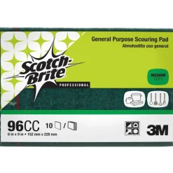 Scotch-Brite Heavy Duty Scrub Pads, 10 Scrubbing Pads, Great For Kitchen, Garage and Outdoors