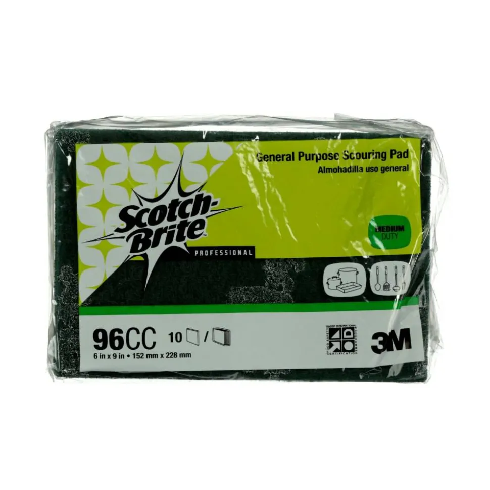 Scotch-Brite Heavy Duty Scrub Pads, 10 Scrubbing Pads, Great For Kitchen, Garage and Outdoors