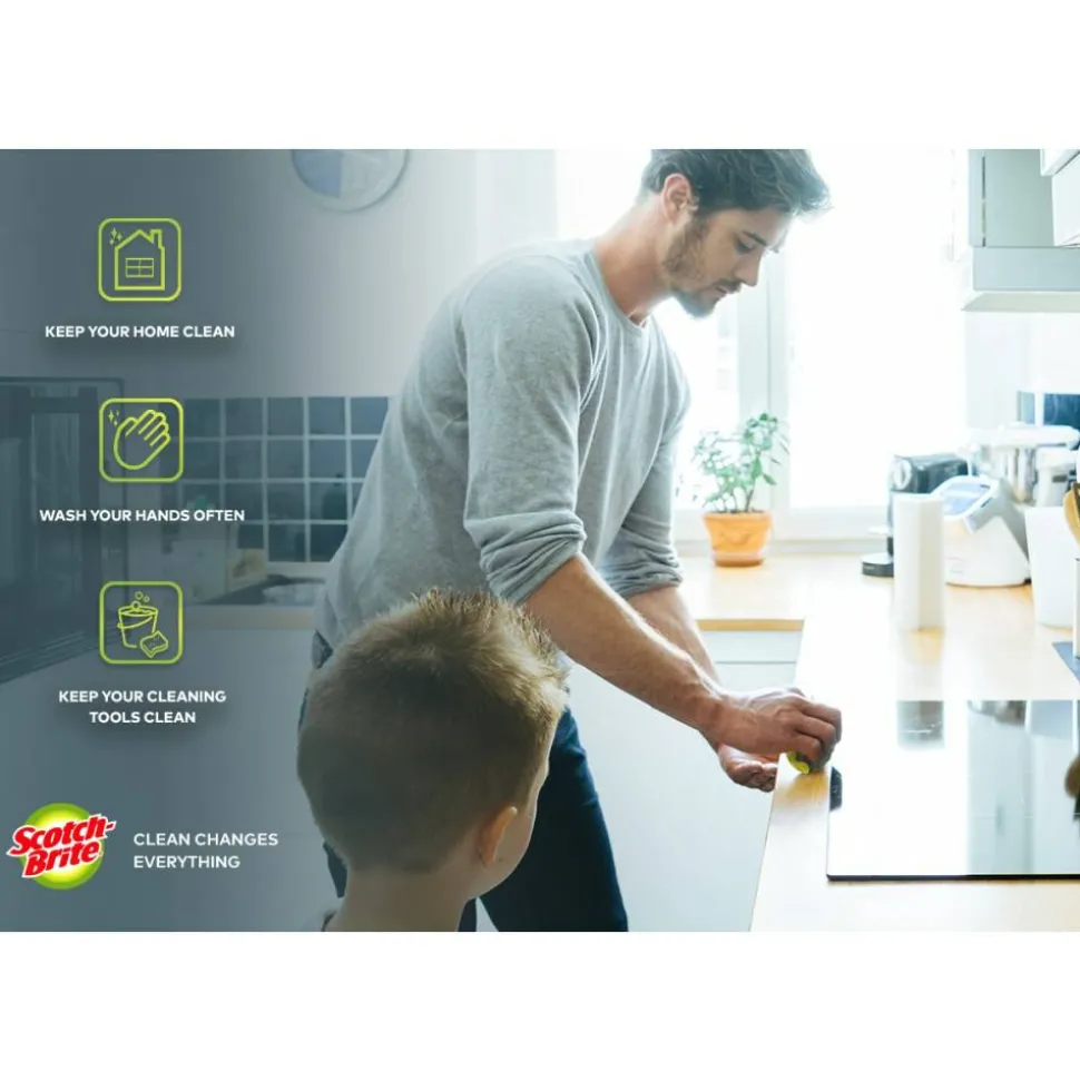 Scotch-Brite Heavy Duty Scrub Pads, 10 Scrubbing Pads, Great For Kitchen, Garage and Outdoors