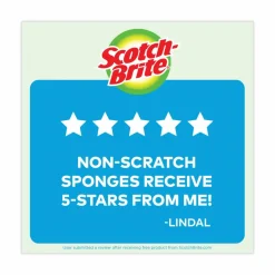 Scotch-Brite Non-Scratch Multi-Purpose Scrub Sponge, 4.4 x 2.6, 0.8" Thick, Blue, 9/Pack