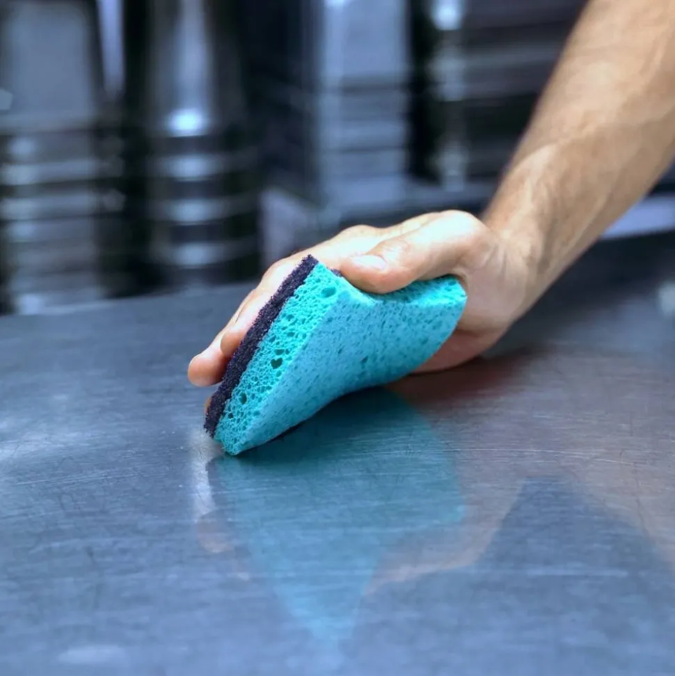 Scotch-Brite PROFESSIONAL Power Sponge 3000, 2.8 x 4.5, 0.6" Thick, Blue/Teal, 5/Pack