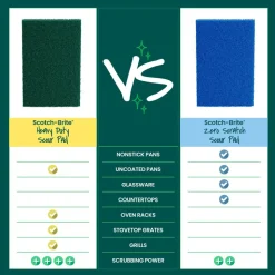 Scotch-Brite Scouring Pads, 3 Scour Pads, Great for Kitchen, Garage and Outdoors