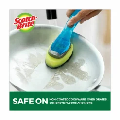 Scotch-Brite Soap-Dispensing Dishwand, 2.5 x 9.5, Yellow/Green