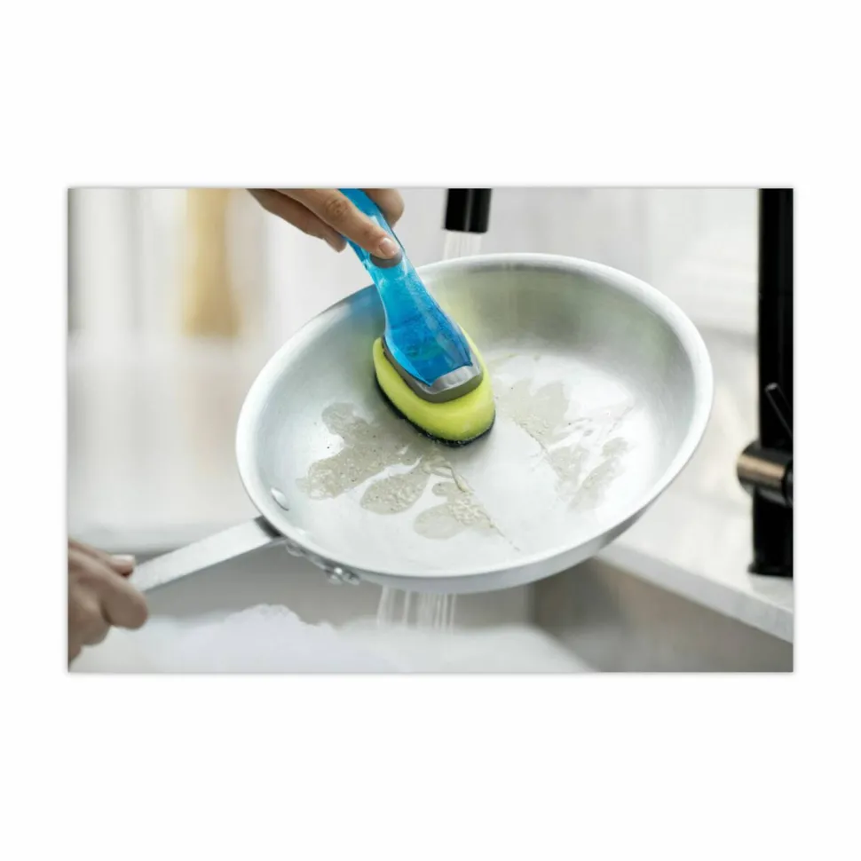 Scotch-Brite Soap-Dispensing Dishwand, 2.5 x 9.5, Yellow/Green