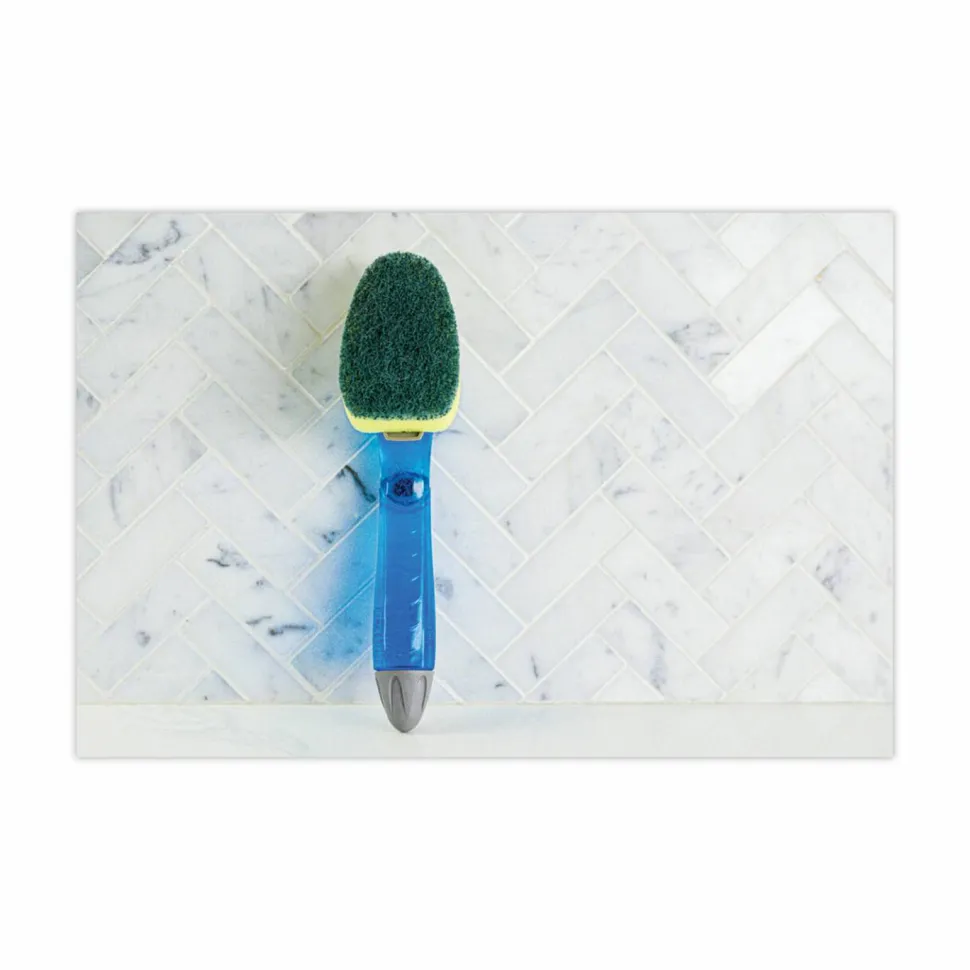 Scotch-Brite Soap-Dispensing Dishwand, 2.5 x 9.5, Yellow/Green
