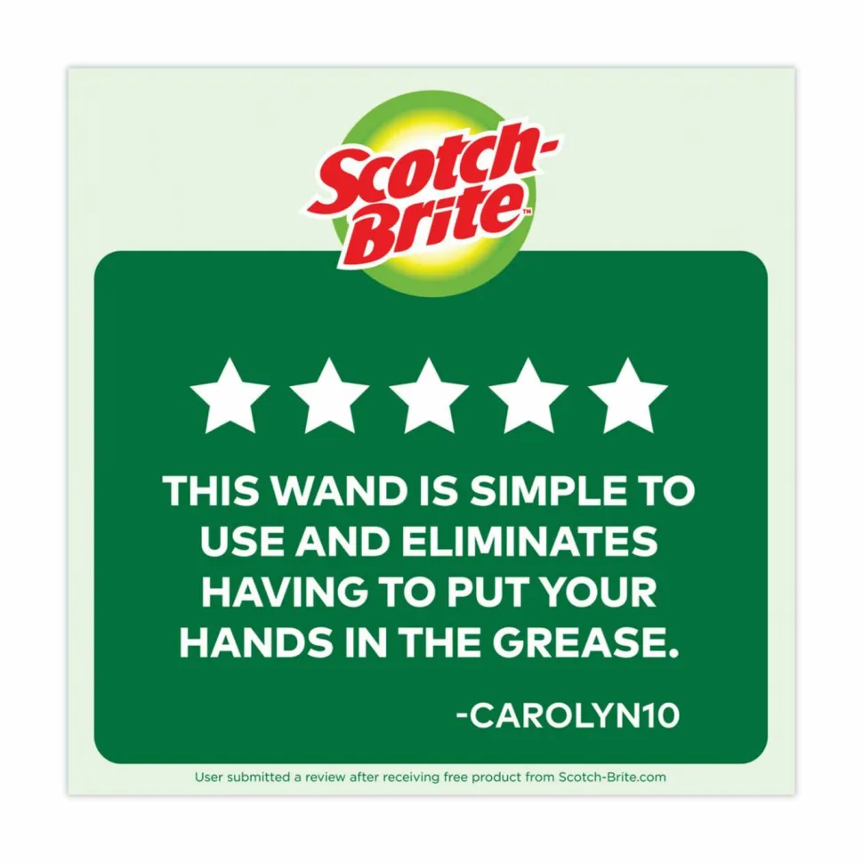Scotch-Brite Soap-Dispensing Dishwand, 2.5 x 9.5, Yellow/Green