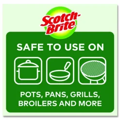 Scotch-Brite Stainless Steel Scrubber, Silver, 12/Carton