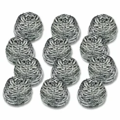 Scotch-Brite Stainless Steel Scrubber, Silver, 12/Carton