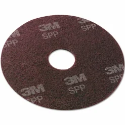 Scotch-Brite Surface Preparation Pad, 20" Diameter, Maroon, 10/Carton